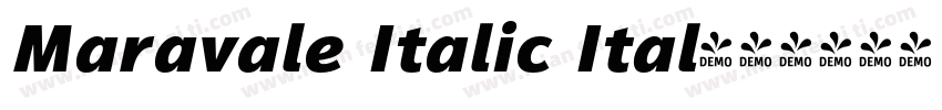 Maravale Italic Ital字体转换